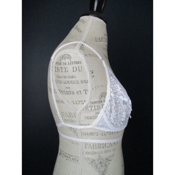 Vintage Jezebel Renee of Hollywood White Lace Backless Bra Size 36B - Picture 6 of 10